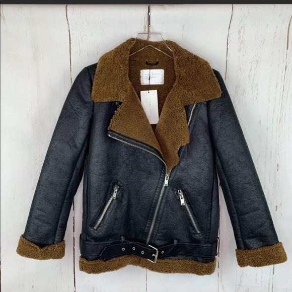 bnwt zara // shearling coat - Picture 3 of 6